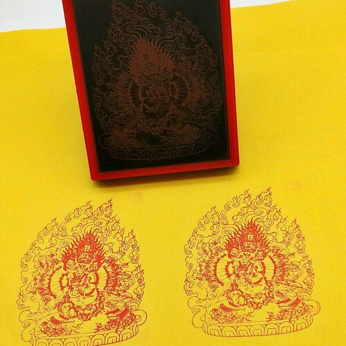 世尊大威德怖畏金刚印章 大威德佛像章 光敏材质自动出油款可定制