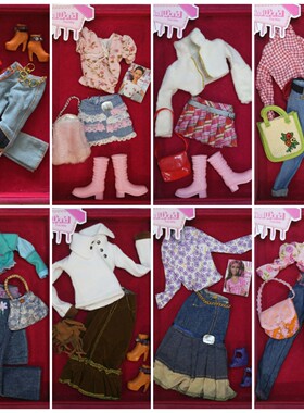 孤品合集Y2K辣妹风官配带鞋包配饰30CM6分娃衣时尚达人街拍时装