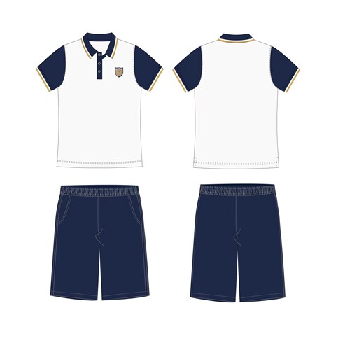 现货（昆山市张浦镇第二小学）校服夏装运动款白长袖棒球服