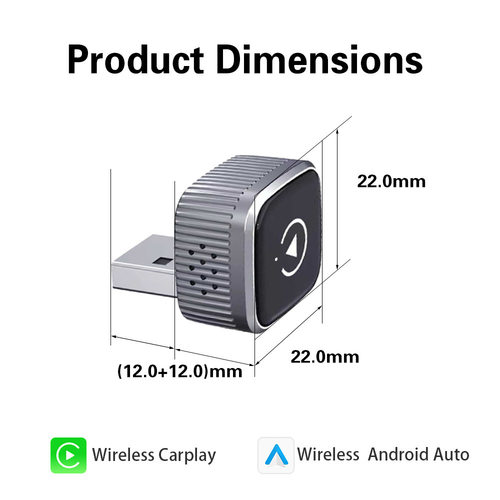 无线Carplay/Android Auto新款车载适配器盒子二合一自动连接快连