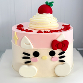 糖堡森林网红KT猫凯蒂猫翻糖切模HelloKitty模具生日ins蛋糕装 饰