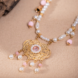 古风马面裙项链复古儿童平安锁璎珞旗袍宋制新中式国风汉服配饰