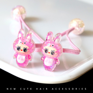 亮晶昌切面拉布布双头皮筋扎头发不伤发女孩头绳2026新款儿童发圈