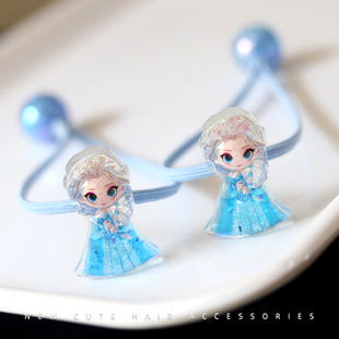 女童可爱公主儿童绕绕发绳冰雪奇缘小女孩扎马尾头绳不伤发皮筋