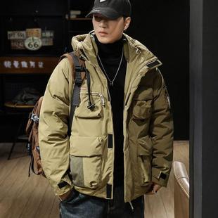 加厚保暖外套男款 羽绒服男2024新款 防水冲锋衣潮 90白鸭绒工装 冬季