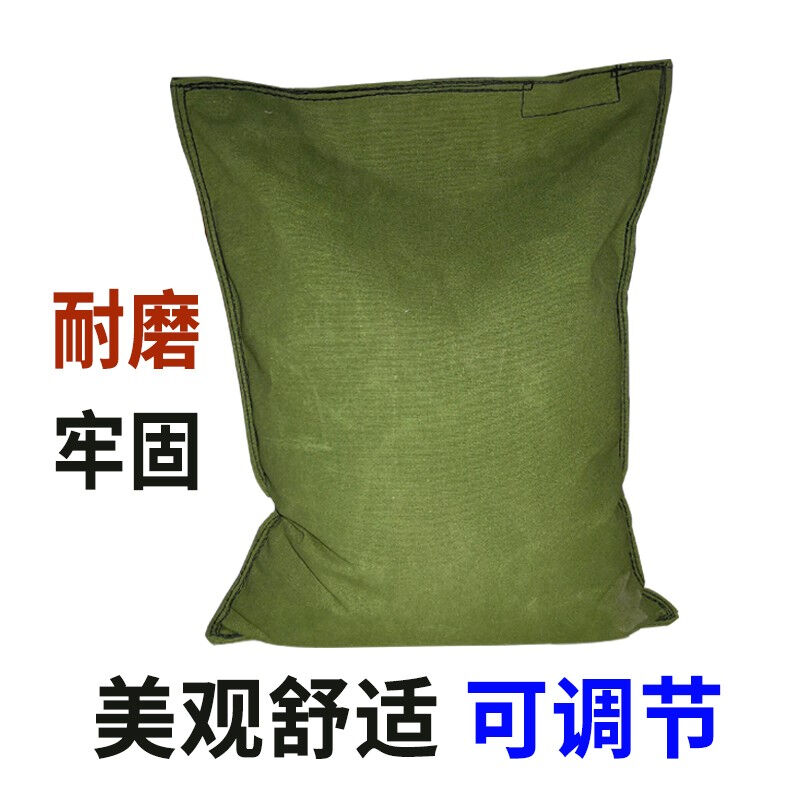 长方形压腿压腰压伤口沙袋河沙土沙绿色色帆布双层带魔力粘沙袋配
