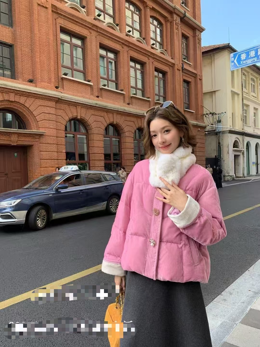 2025冬季新款气质针织扣羽绒服女