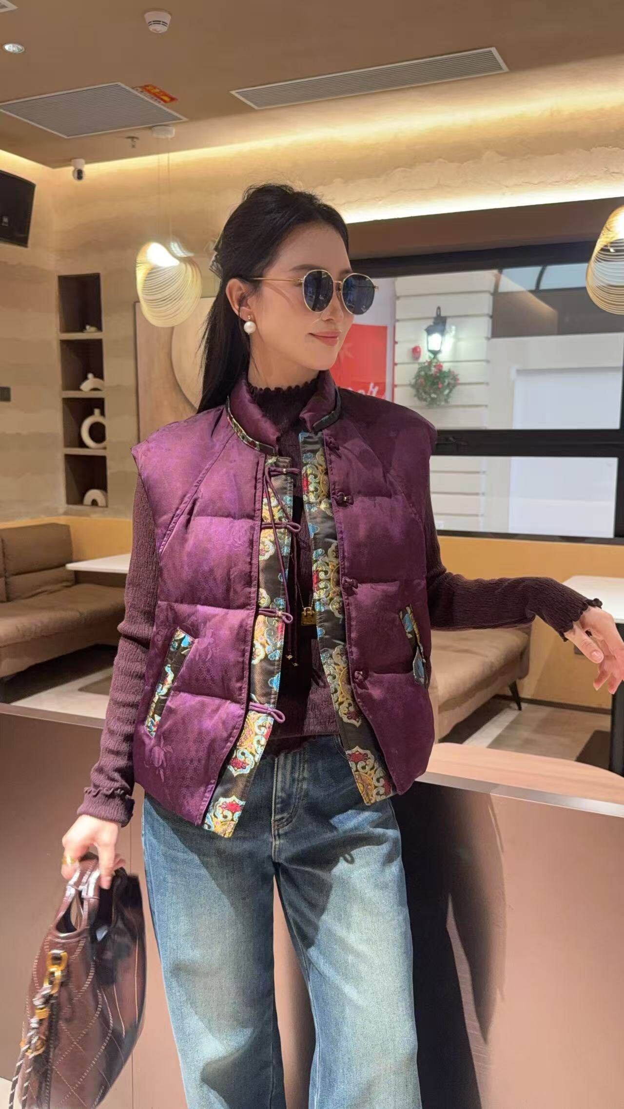 2025秋冬新款国风盘扣羽绒服马甲