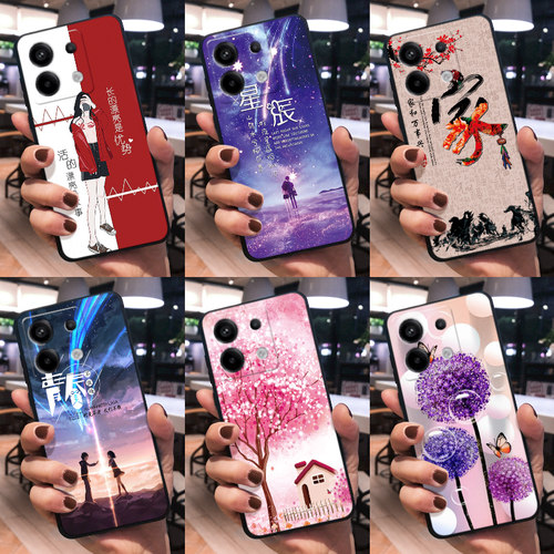 适用红米NOTE13Pro手机壳2312DRA50C防摔硅胶redmi保护套note13pr0全包学生Redmi note13pro网红卡通磨砂外壳