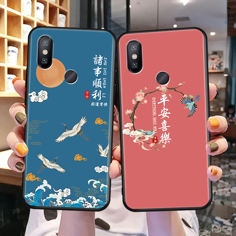 适用小米6x手机壳xiaomi米6x保护套M1804D2SE彩绘xm6x男款MI六X硅胶小谜ml6x简约xiaomi个性5.99寸m1小迷6x女