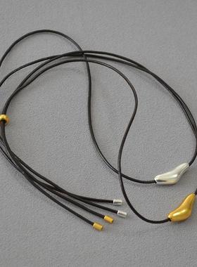 日系小众文艺复古黄铜项链