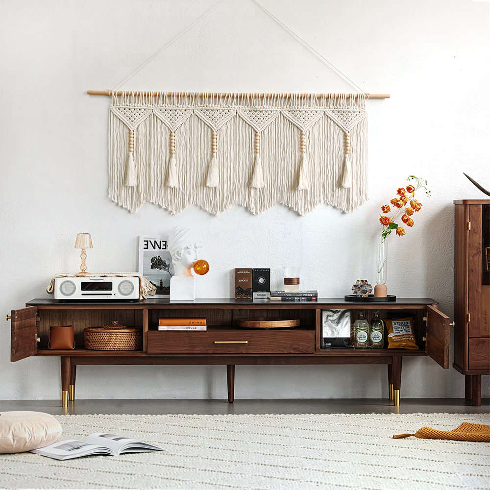 北欧风床头挂毯手工编织流苏挂件 沙发玄关墙饰房间装饰背景壁挂,居家布艺,挂毯/壁毯,淘宝优惠券,粉丝福利购,淘宝优惠卷