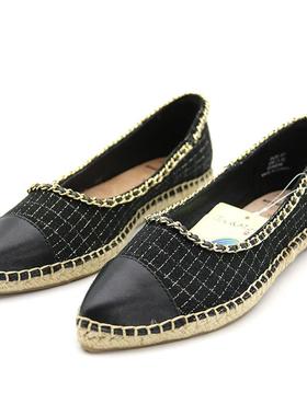 专柜玛丽正品21春季新款休闲一脚蹬懒人平底渔夫鞋女帆布鞋01990w