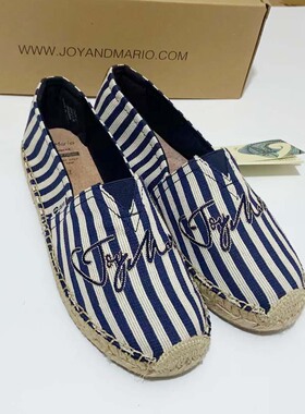 专柜玛丽正品渔夫鞋女23春款条纹单鞋百搭舒适一脚蹬休闲鞋05325W