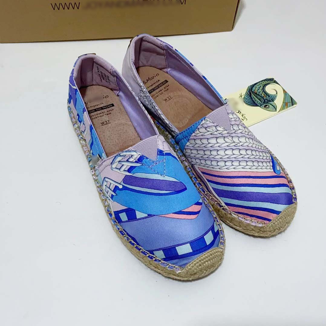 专柜玛丽正品23春季新款渔夫鞋女鞋透气一脚蹬厚底松糕布鞋05365W