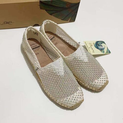 专柜玛丽正品21春季款潮铆钉麻底透气舒适帆布鞋渔夫鞋女鞋01956W