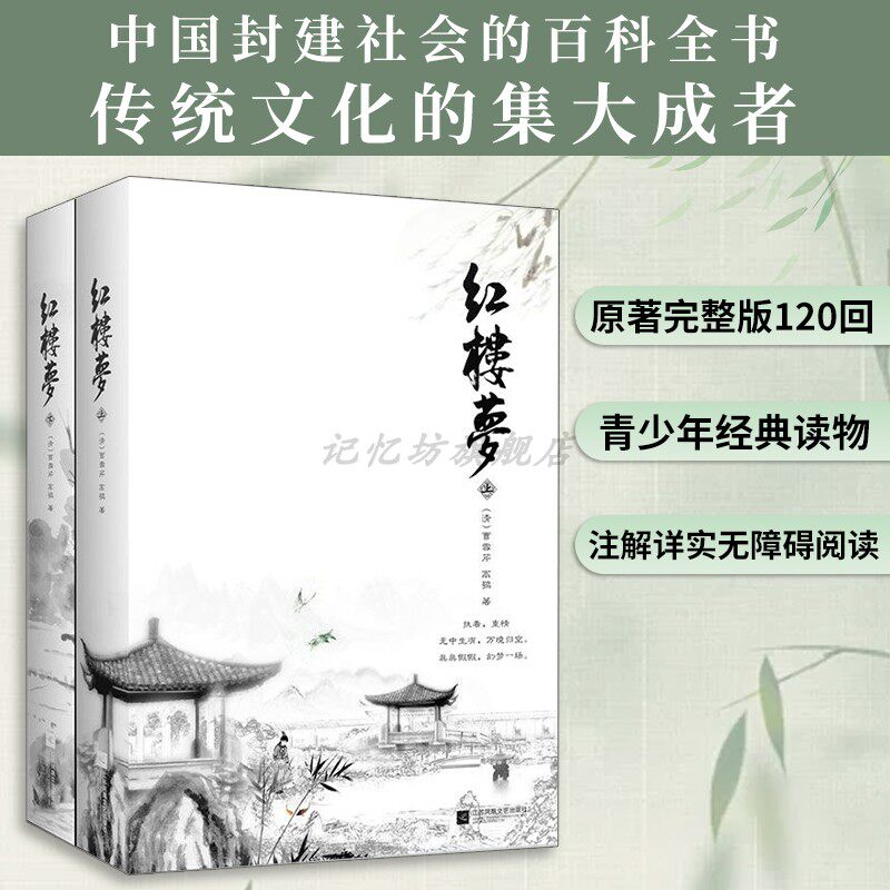 红楼梦原著正版（上下全二册）曹雪芹、高鹗 原著无删减无障碍阅读一百二十回完整版 初中生高中生高中版课外阅读书籍四大名著小说