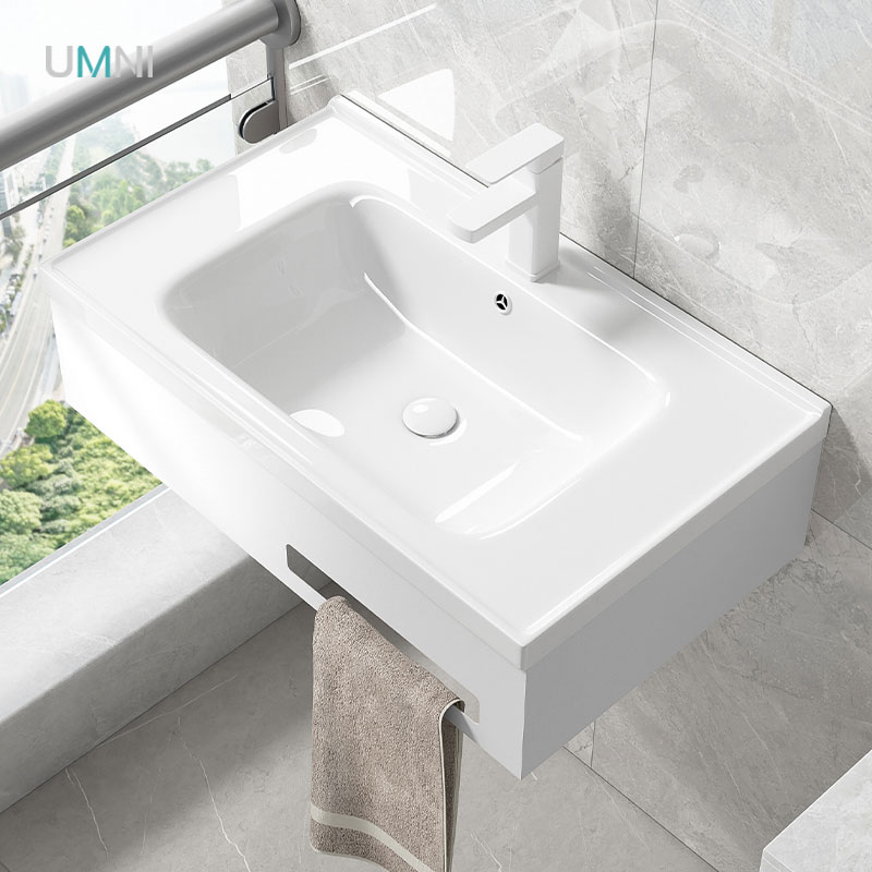 挂墙式一体陶瓷盆优玛尼