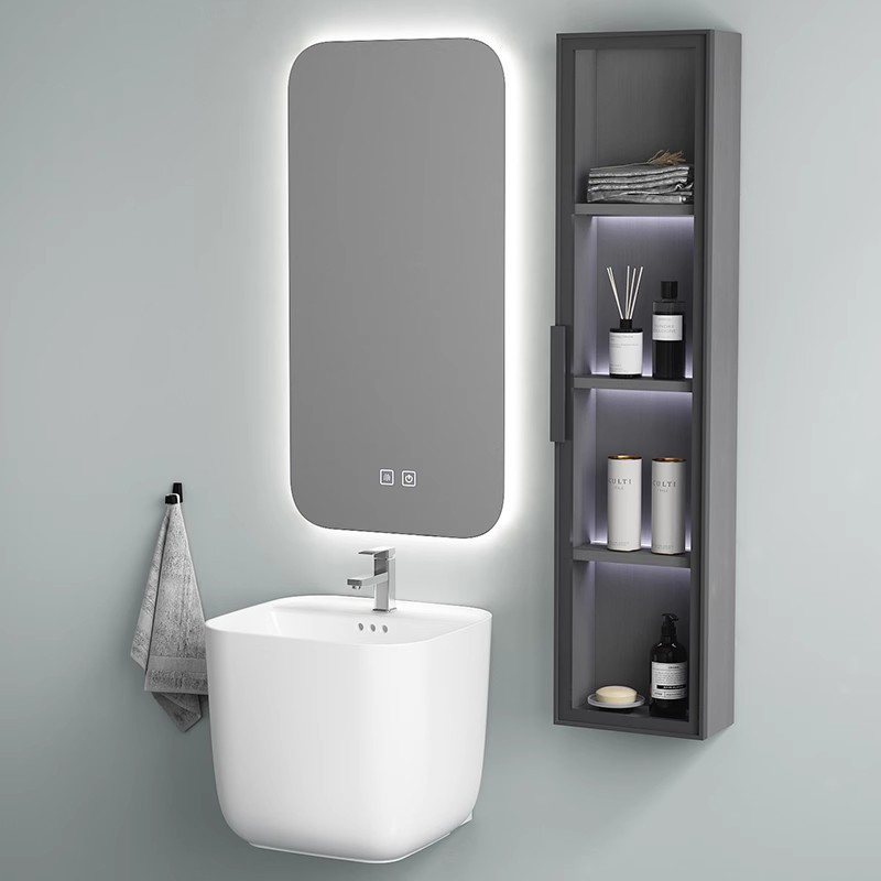 太空铝智能镜柜壁挂收纳防雾带灯