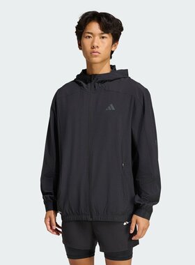 adidas阿迪达斯男子外套速干训练运动健身连帽夹克KQ7481/KQ7482