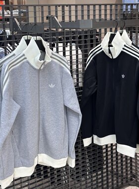 阿迪达斯三叶草男子26春夏立领夹克男女运动休闲外套KX7990KY8455