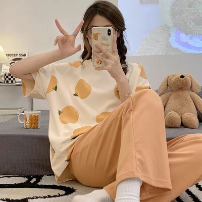 新款可爱大码可外穿家居服套装
