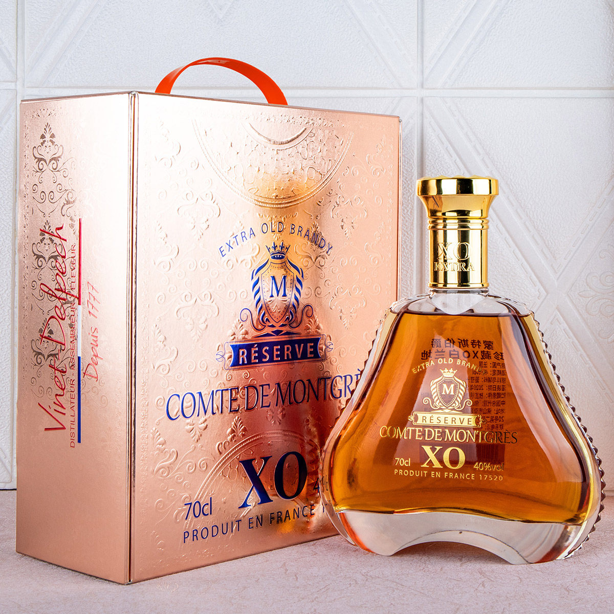 【特陈珍藏白兰地配礼盒】100%正品法国原瓶原装进口洋酒XO