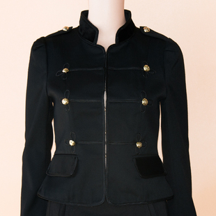 PRICH爆款秋纯色短款纯羊毛经典西装外套PRJK03801S