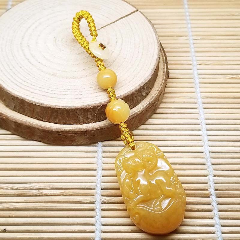 2026本命年天然黄玉十二生肖鸡猴龙羊牛狗莲花珠钥匙扣挂件手机链,饰品/流行首饰/时尚饰品新,其他DIY饰品配件,淘宝优惠券,粉丝福利购,淘宝优惠卷