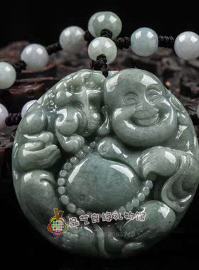 翡翠貔貅佛公吊坠项链