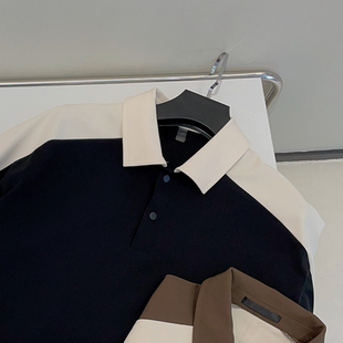 上衣Polo衫 时尚 纯色简约压皱工艺短袖 宽松休闲打底衫 新款 夏季 韩版