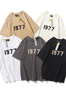 FOG FEAR OF GOD复线ESSENTIALS 1977美式潮牌男士情侣短袖棉T恤