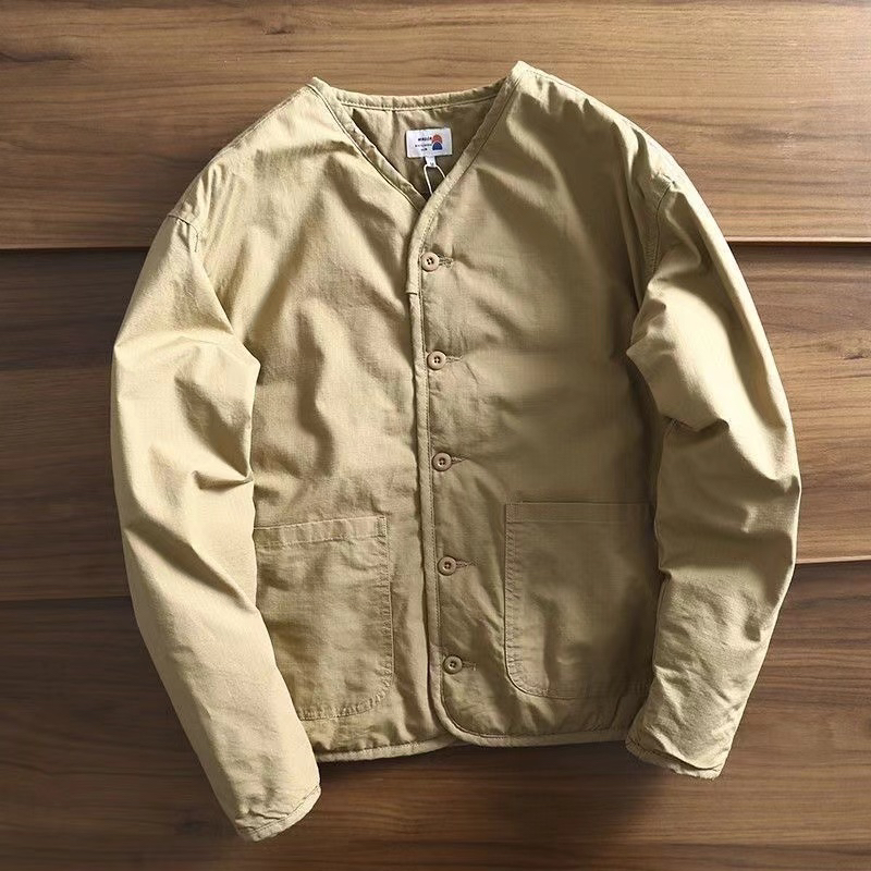 日系复古加厚夹棉棉服夹克男士秋冬保暖棉衣休闲外套男春秋款运动