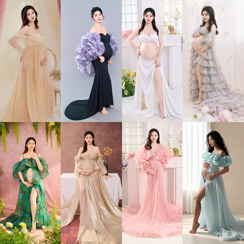 孕妇照服装出租仙气影楼写真礼服