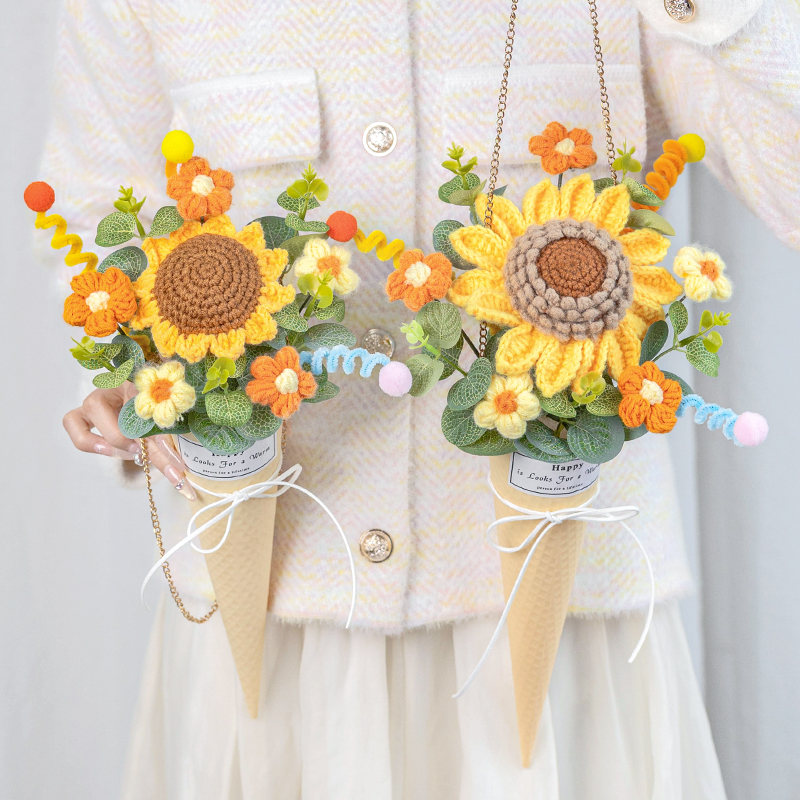 创意毛线花束小学毕业送男女老师