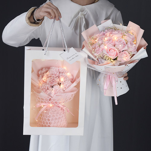 满天星香皂永生花束生日礼物女友