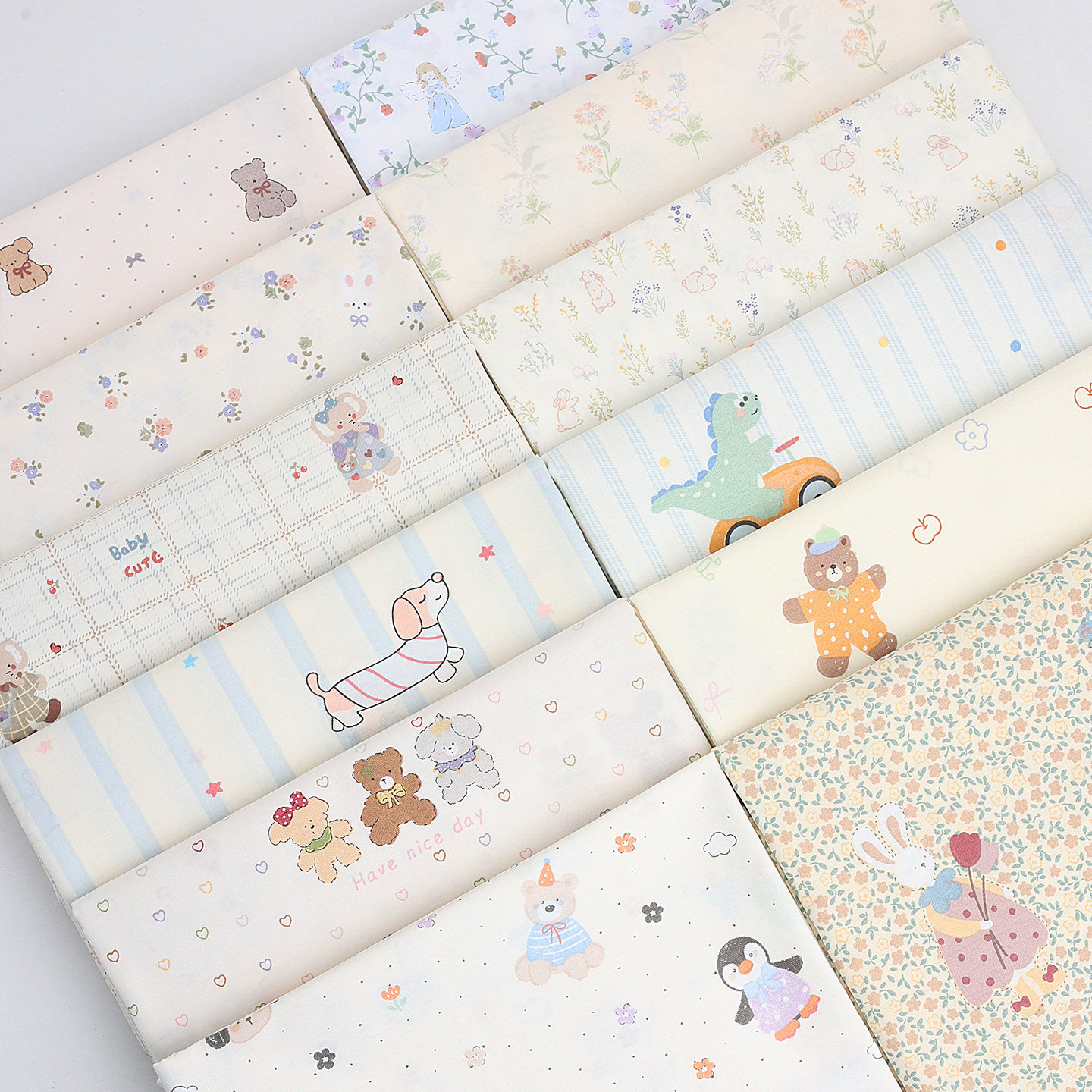 纯棉A类婴儿布料2.35米宽碎花卡通100%全棉裙子衣服床品宝宝棉布