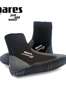 Mares 5mm薄底潜水靴高帮软底专业水肺浮潜男女沙滩冲浪鞋潜水鞋