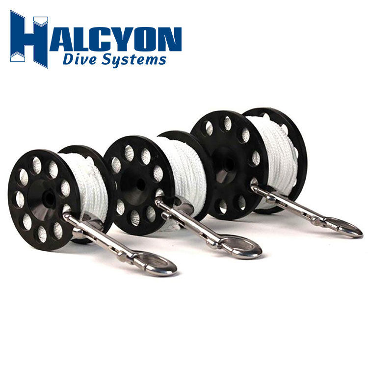 现货Halcyon潜水象拔线轮DefenderPro 30M46米线轴带易握手柄技潜
