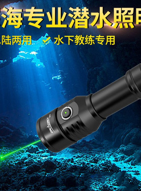 潜水手电虎鲸OrcaTorch高亮夜潜D570-RL 教练专用绿光防水红光
