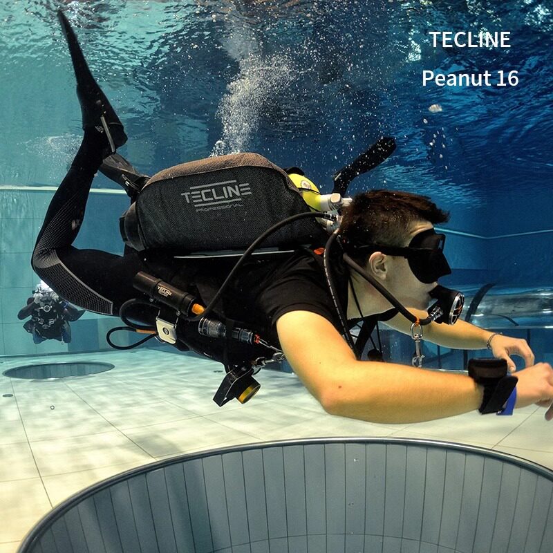 波兰Tecline Peanut 16不对称单瓶潜水背飞BCD碳纤维凯芙拉超轻旅