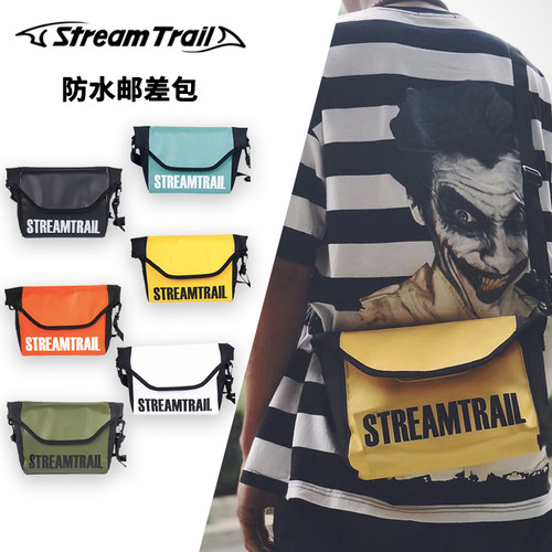日本Stream Trail Bream防水单肩斜挎包邮差包时尚百搭ins潮牌