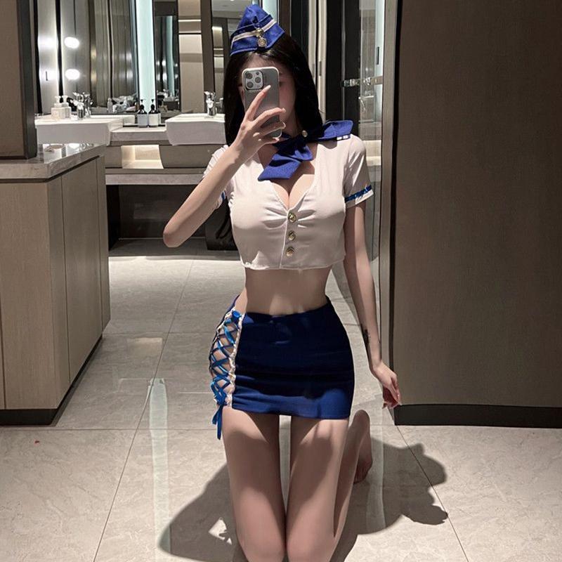 保密发货性感机长空姐制服擦边套装夜店角色扮演纯欲风主播变装女