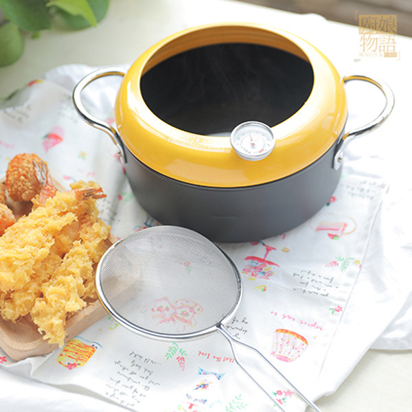 厨娘物语独家 能测温の明黄色小炸锅 家用日式深口小油炸锅|msdalam kategori dapur/memasak Appliances, memasak Appliances, Periuk belanga/Pot/cerek, kuali/periuk - dari Buy2taobao.com untuk memberikan perkhidmatan ejen Taobao profesional membeli