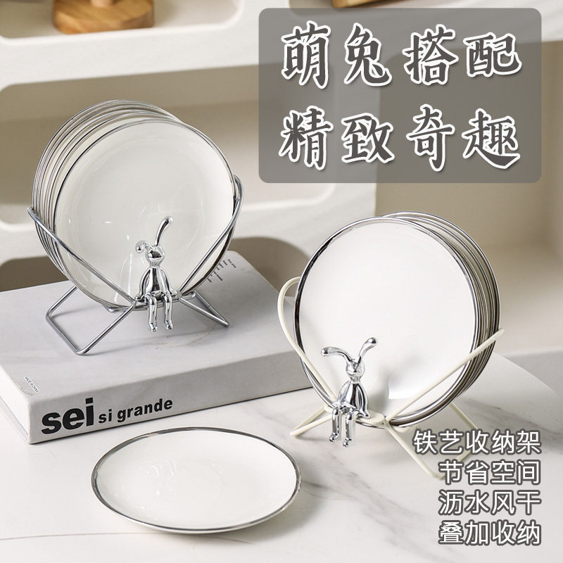 陶瓷吐骨碟家用餐桌垃圾渣盘吃饭蛋糕餐盘食品级装骨头碟子小吃碟