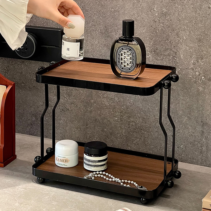 桌面双层收纳架化妆品置物架