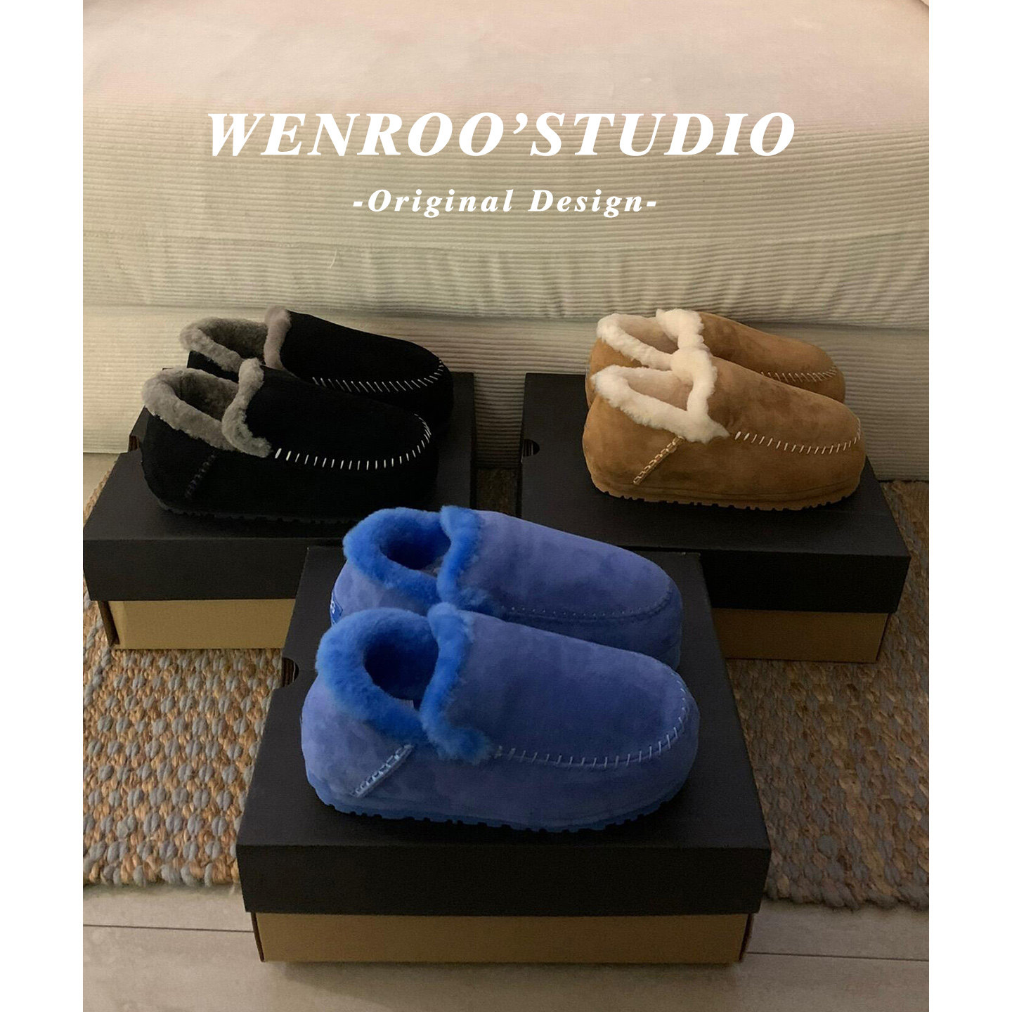 卡皮巴拉内增高加绒雪地棉鞋女冬