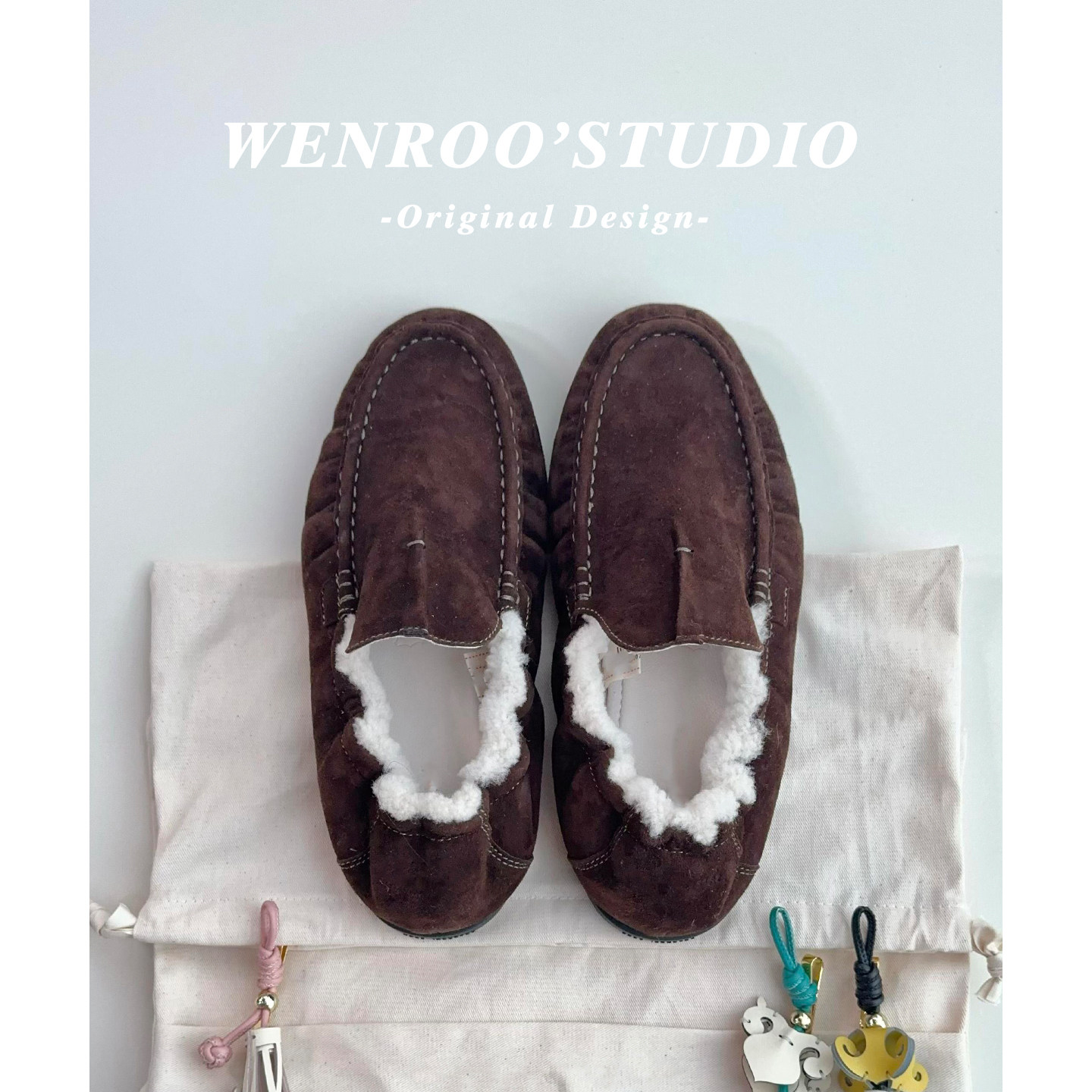 真皮咖色加绒乐福豆豆棉鞋女冬外穿2025新款复古平底毛毛深口单鞋,女鞋,深口单鞋,淘宝优惠券,粉丝福利购,淘宝优惠卷