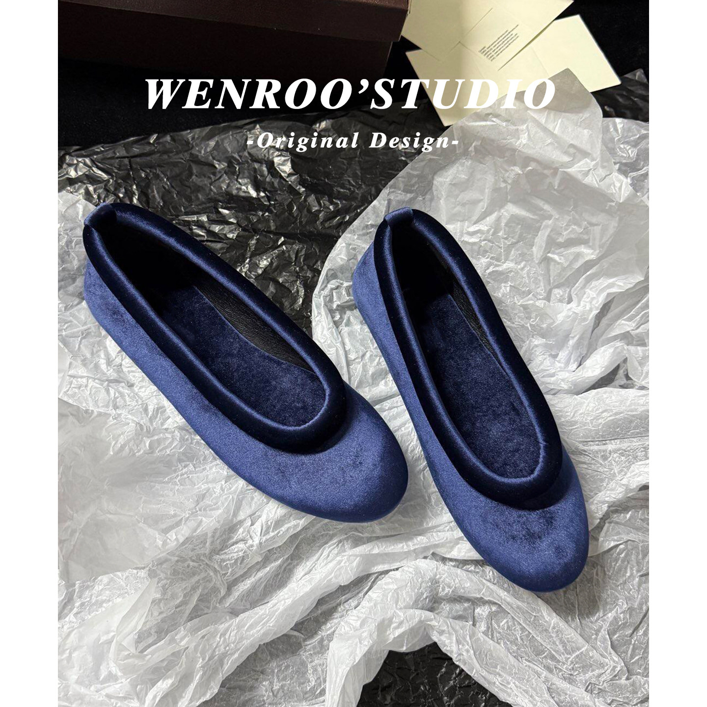 法式蓝色软底时尚芭蕾风舞鞋女2026春季新款温柔晚风平底奶奶单鞋,女鞋,时尚芭蕾鞋,淘宝优惠券,粉丝福利购,淘宝优惠卷