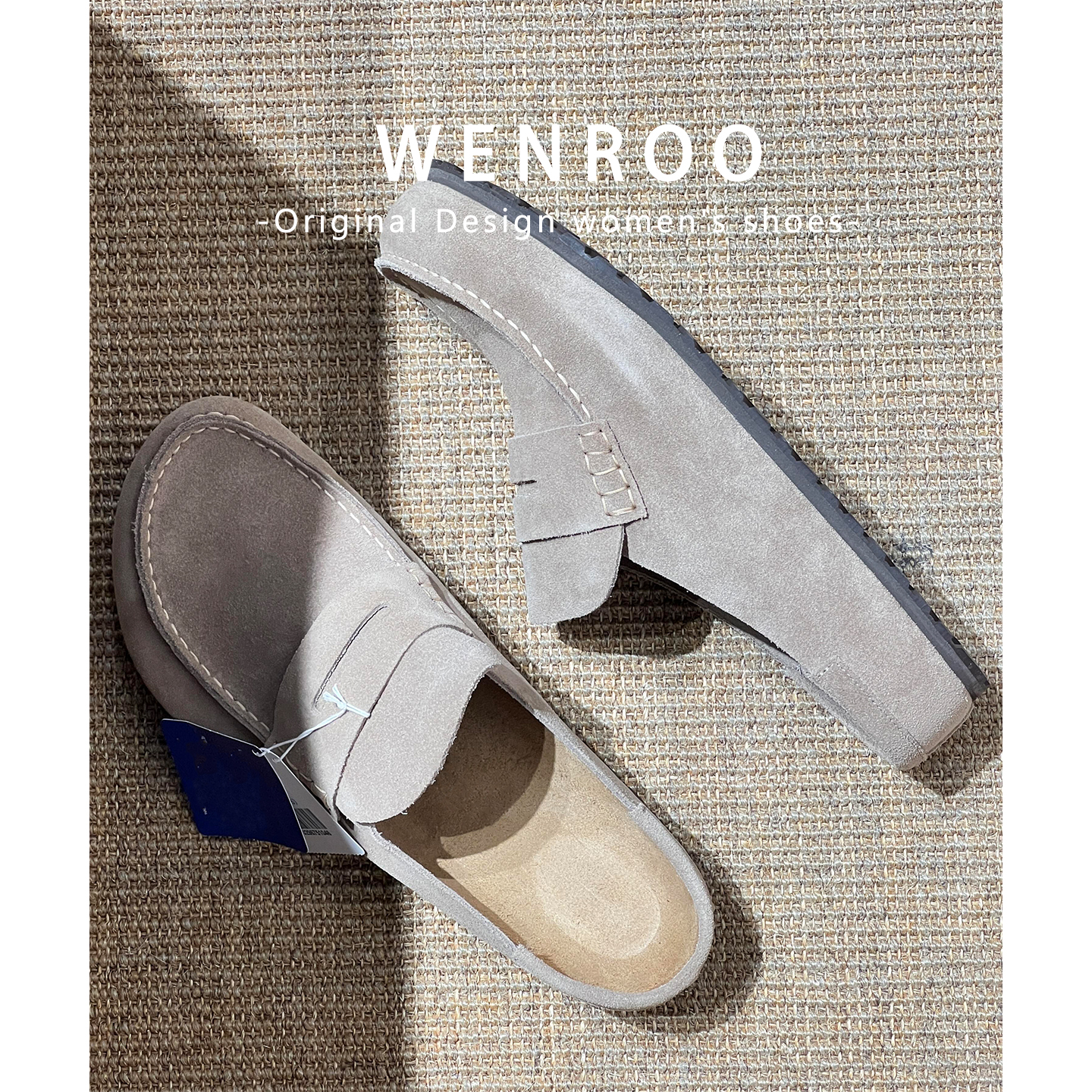 男女大码~·复古沙色厚底包头拖